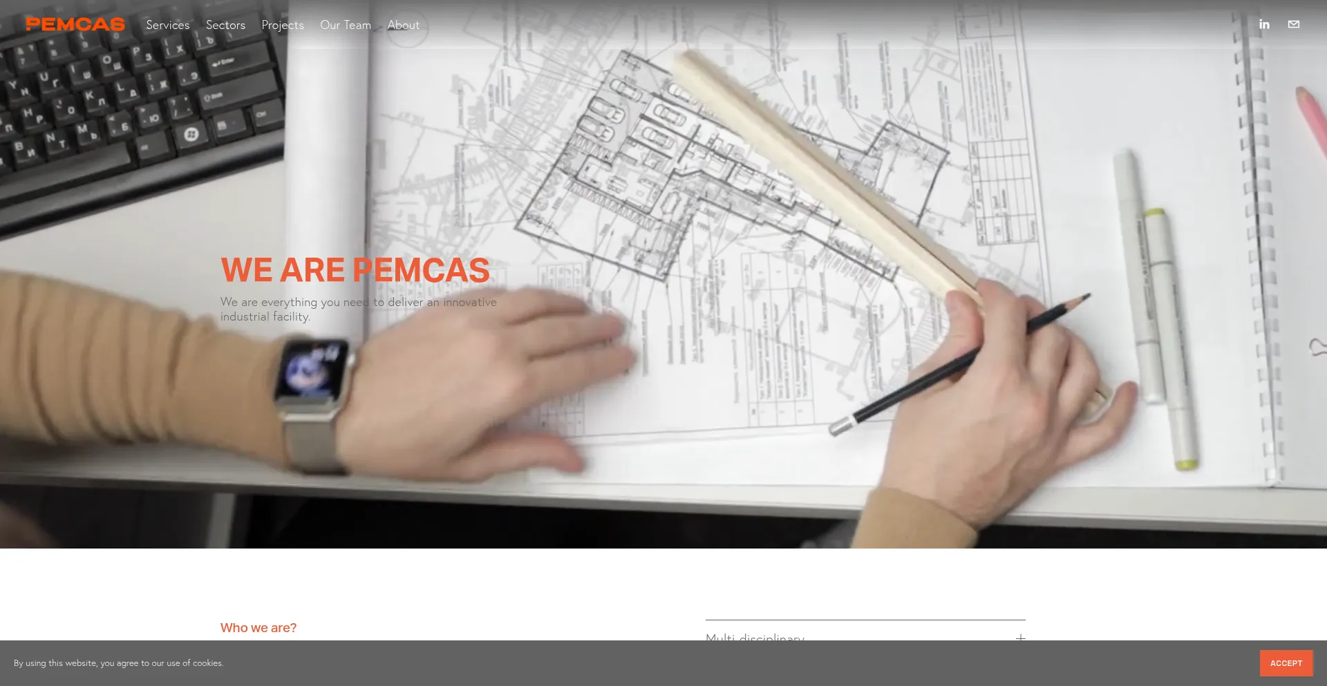 Website screenshot of Pemcas.ie