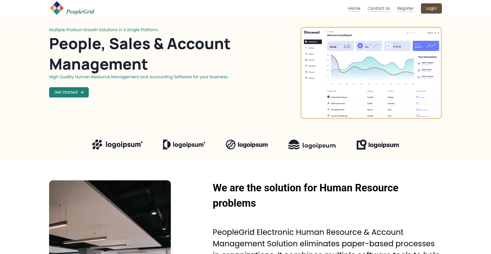 Website screenshot of Peoplegrid.xyz
