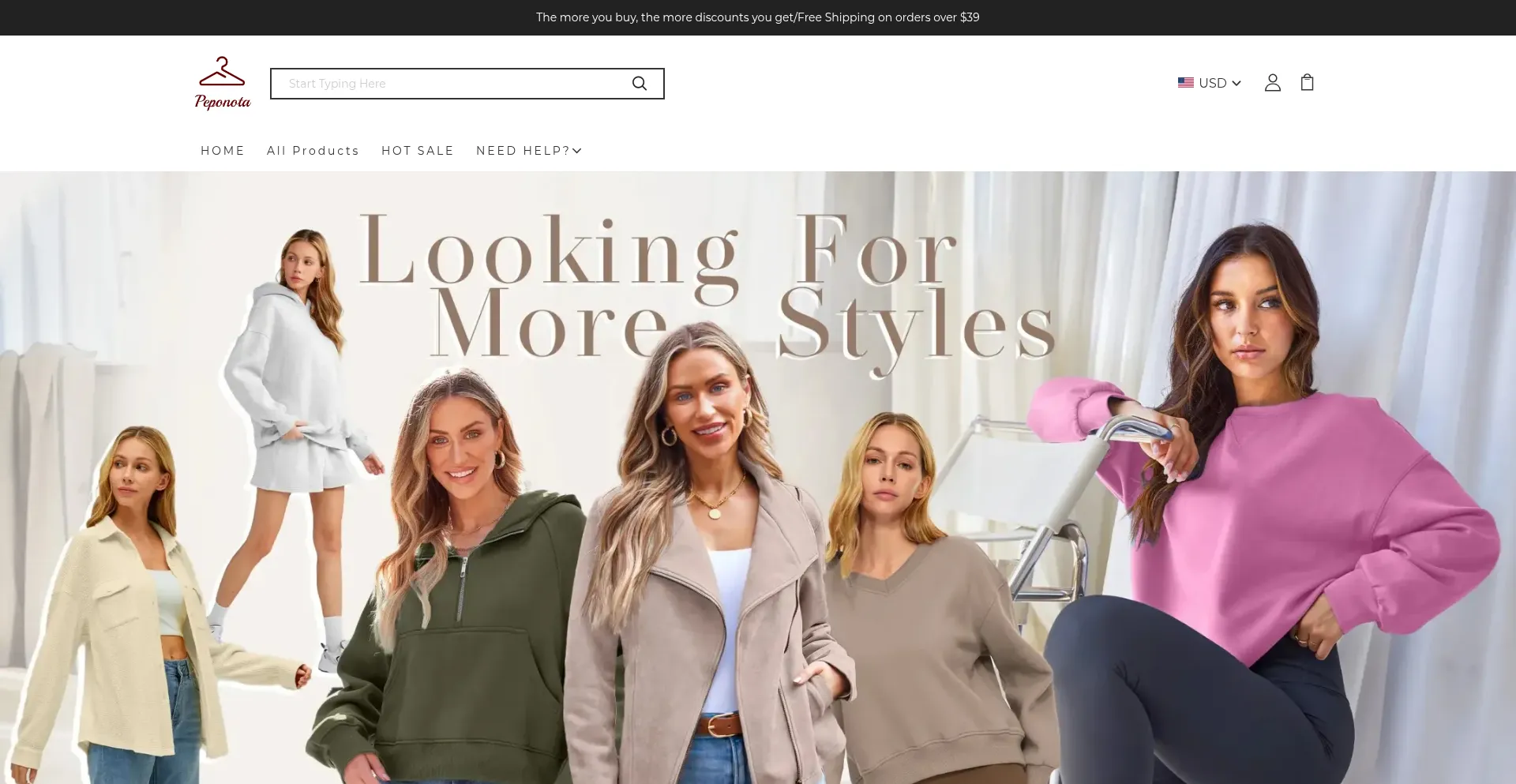 Website screenshot of Peponota.com