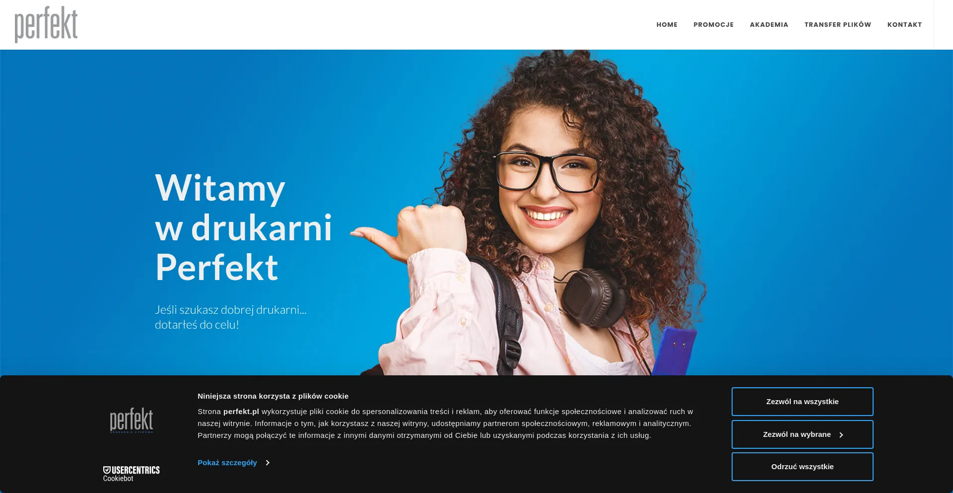 Website screenshot of Perfekt.pl