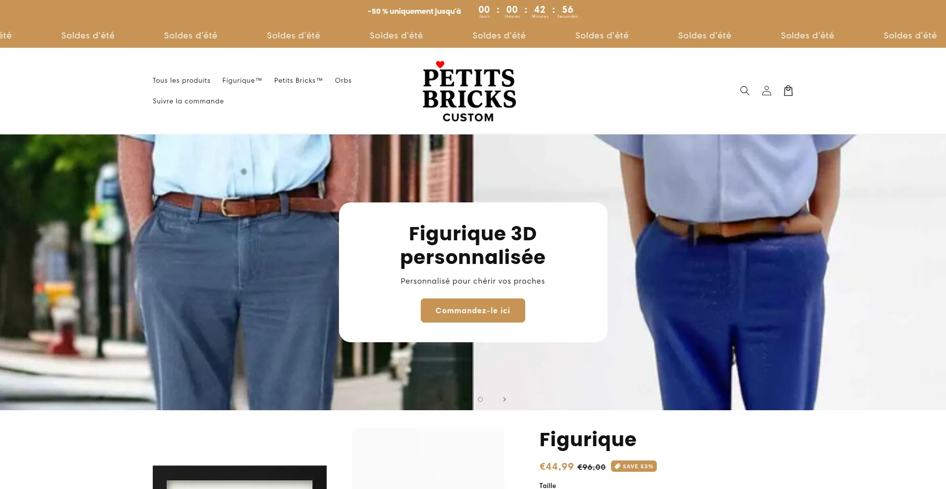 Website screenshot of Petitsbricks.com