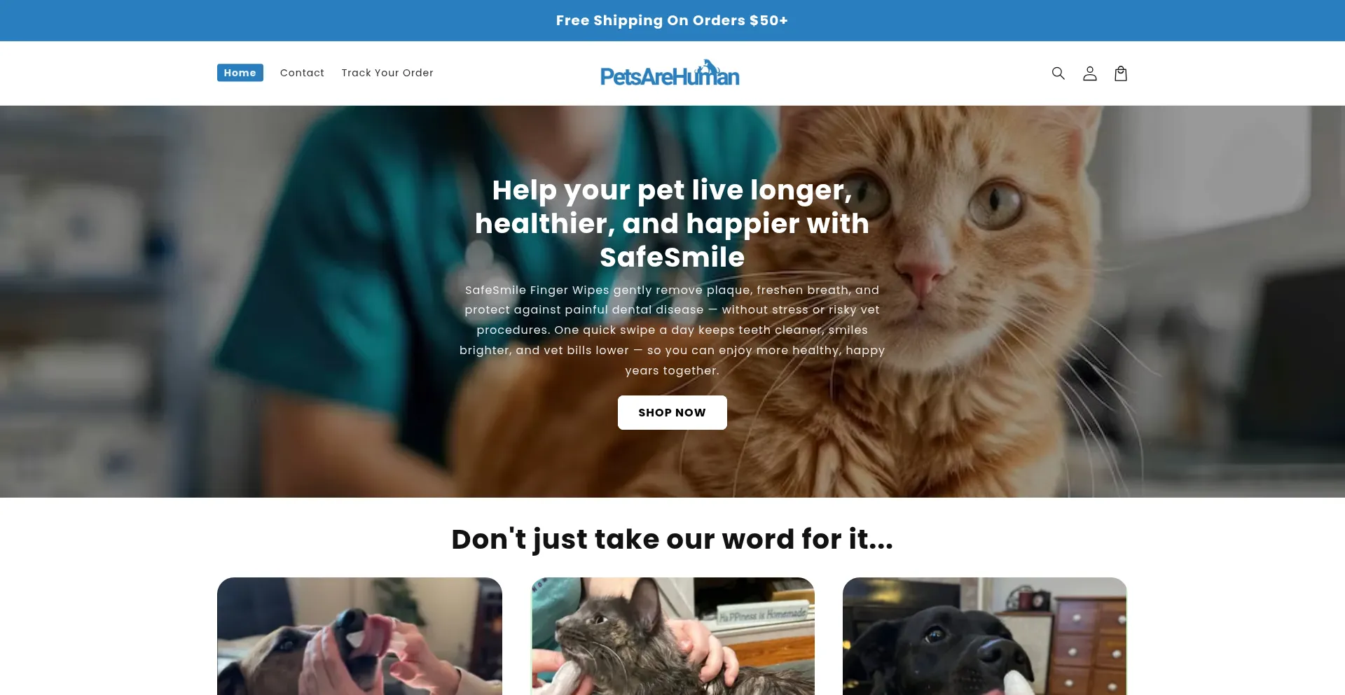 Petsarehuman.com Screenshot
