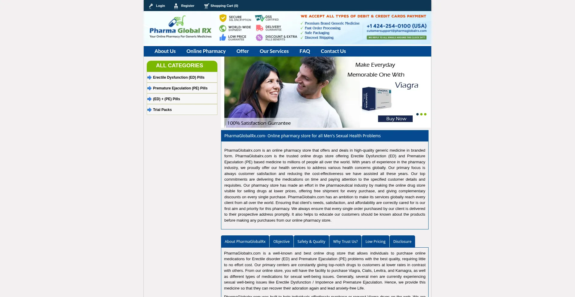 Pharmaglobalrx.com é Seguro e Confiável?