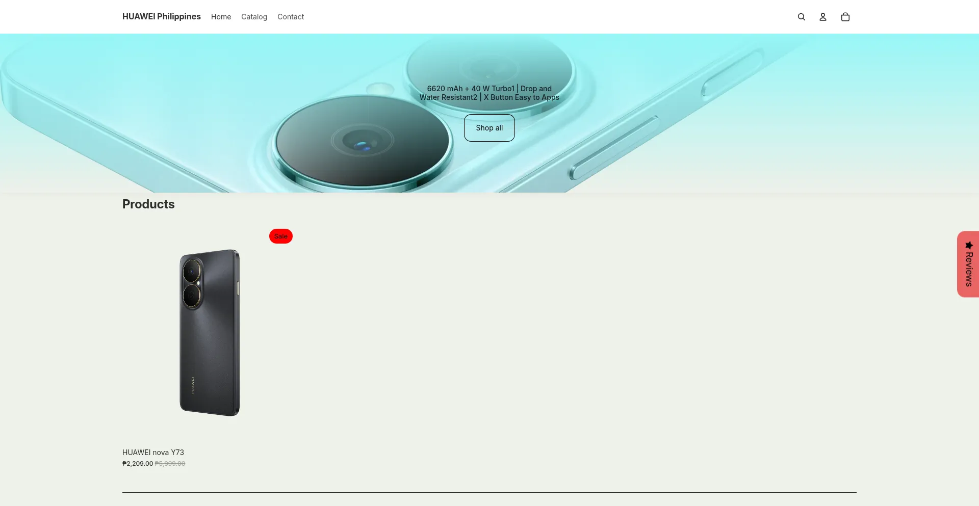 Website screenshot of Philippines-huawei.com