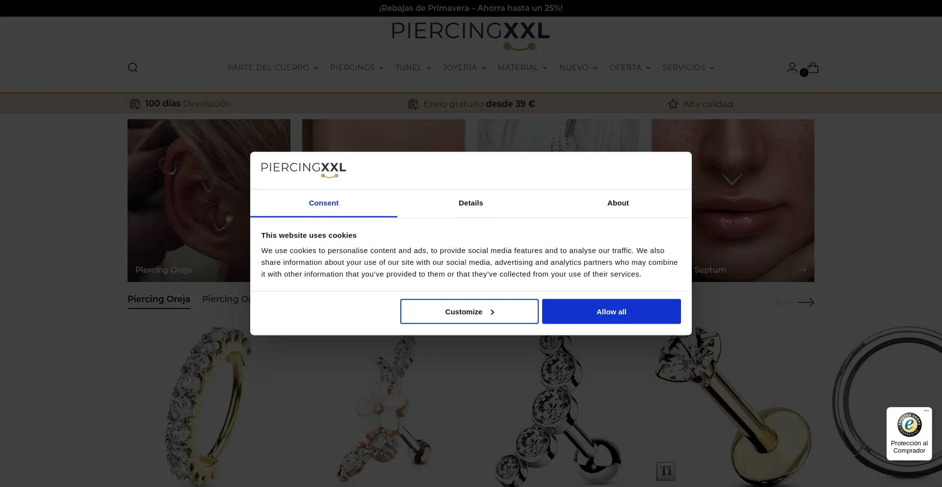 Piercingxxl.es é Seguro e Confiável?