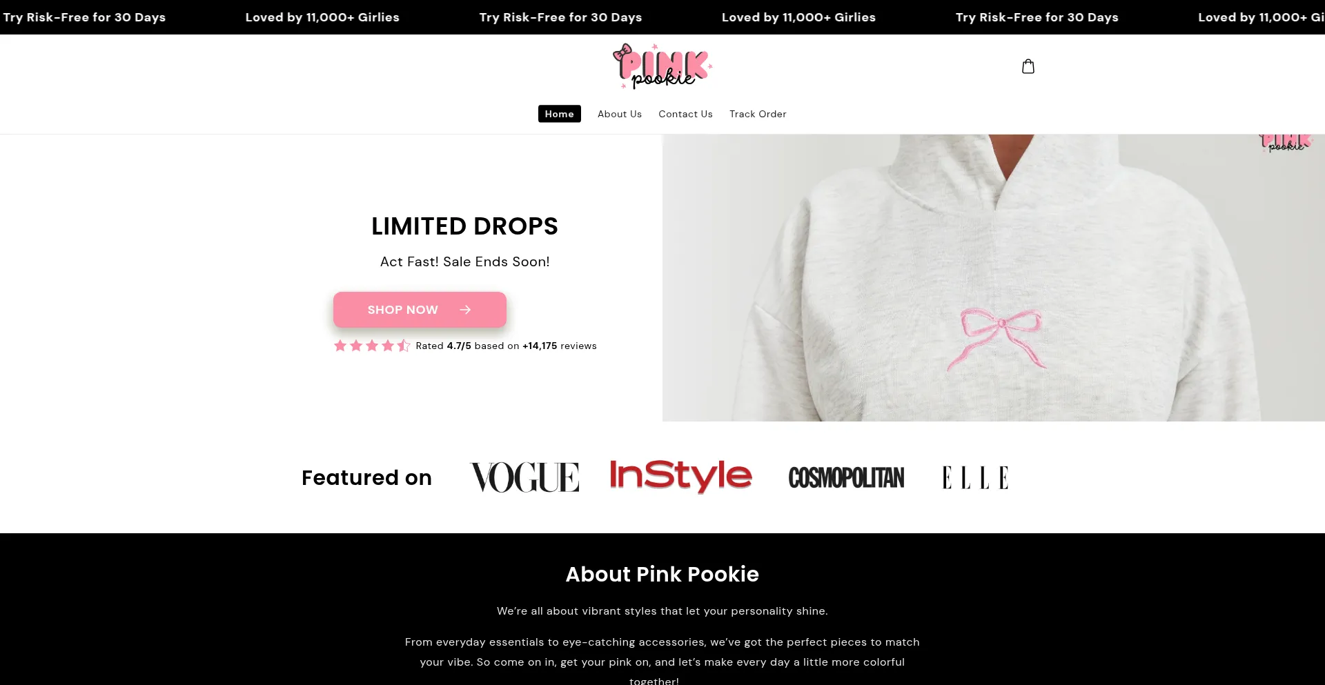 Pinkpookie.com Screenshot