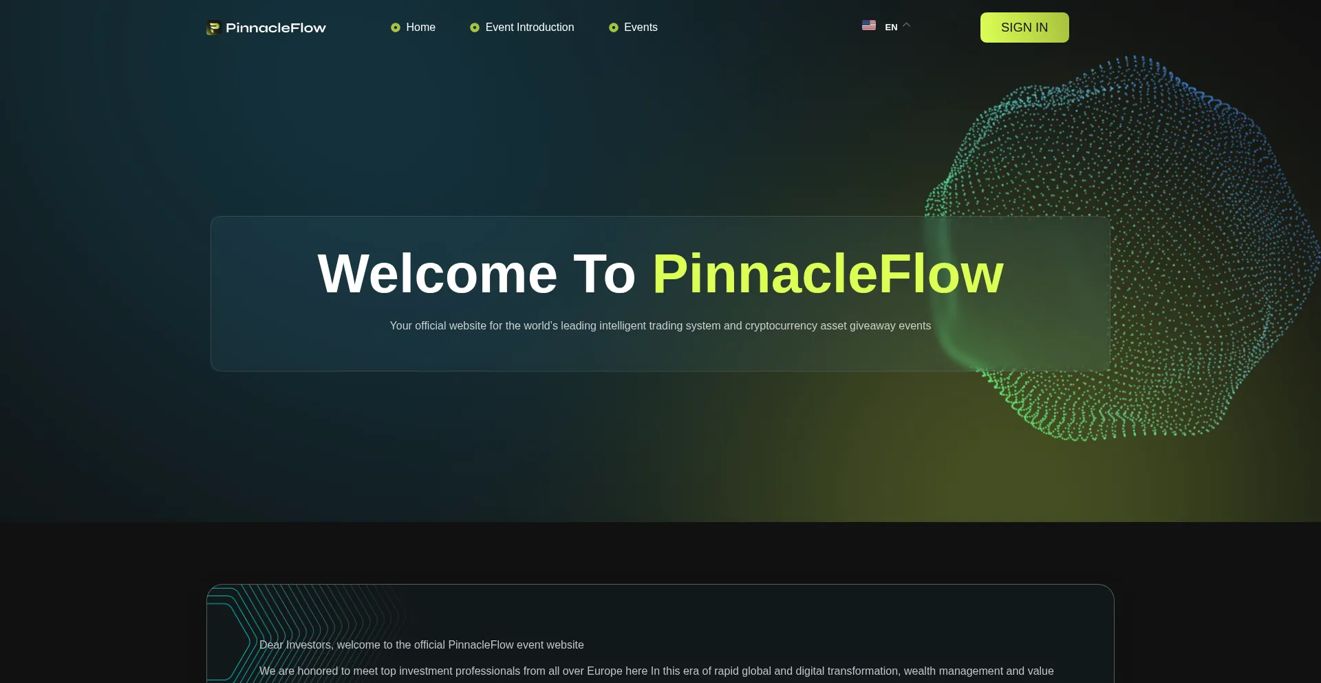Website screenshot of Pinnacleflowhub.com