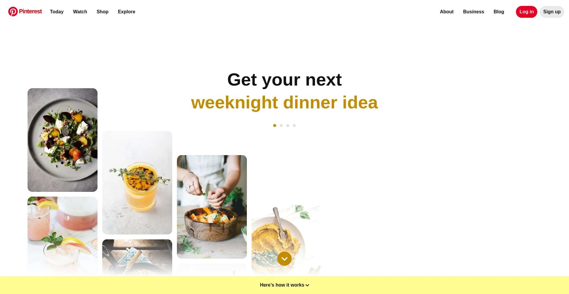 Website screenshot of Pinterest.com