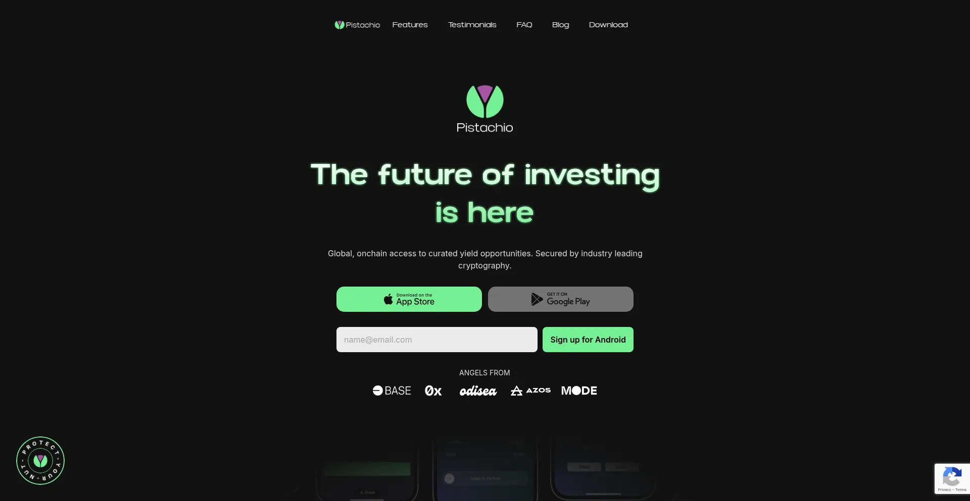 Website screenshot of Pistachio.fi