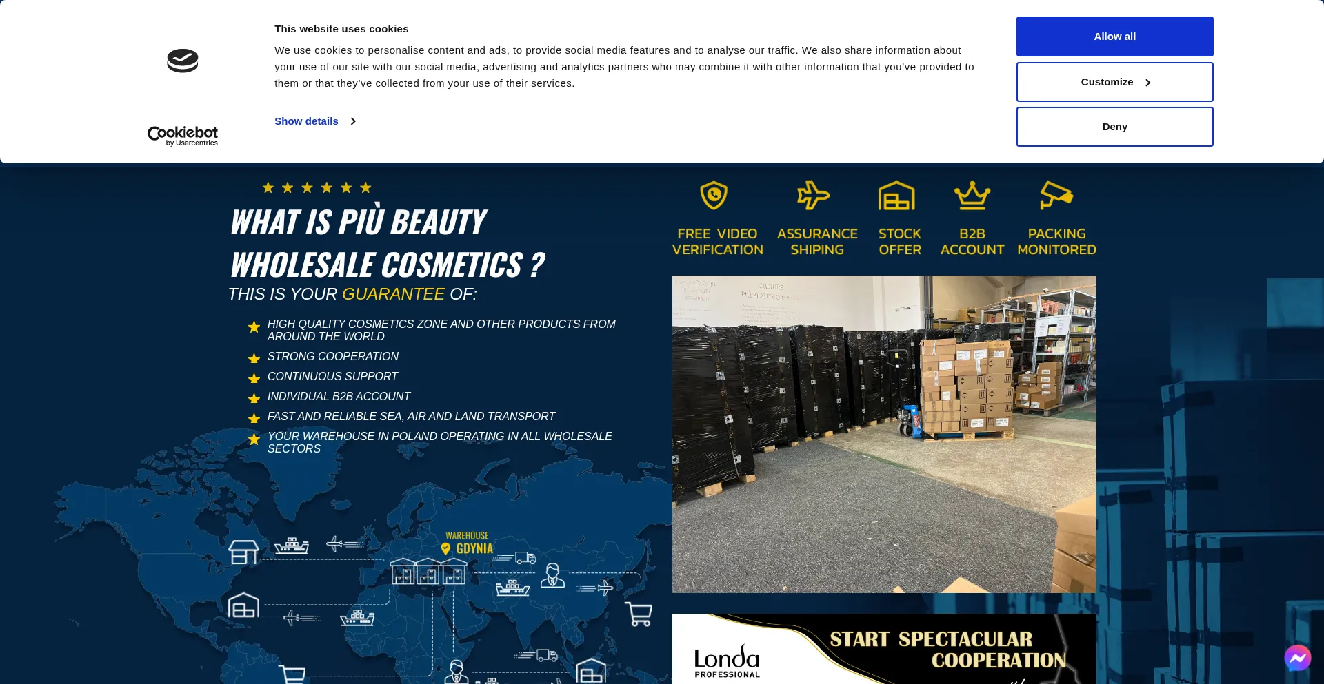 Website screenshot of Piubeauty.com