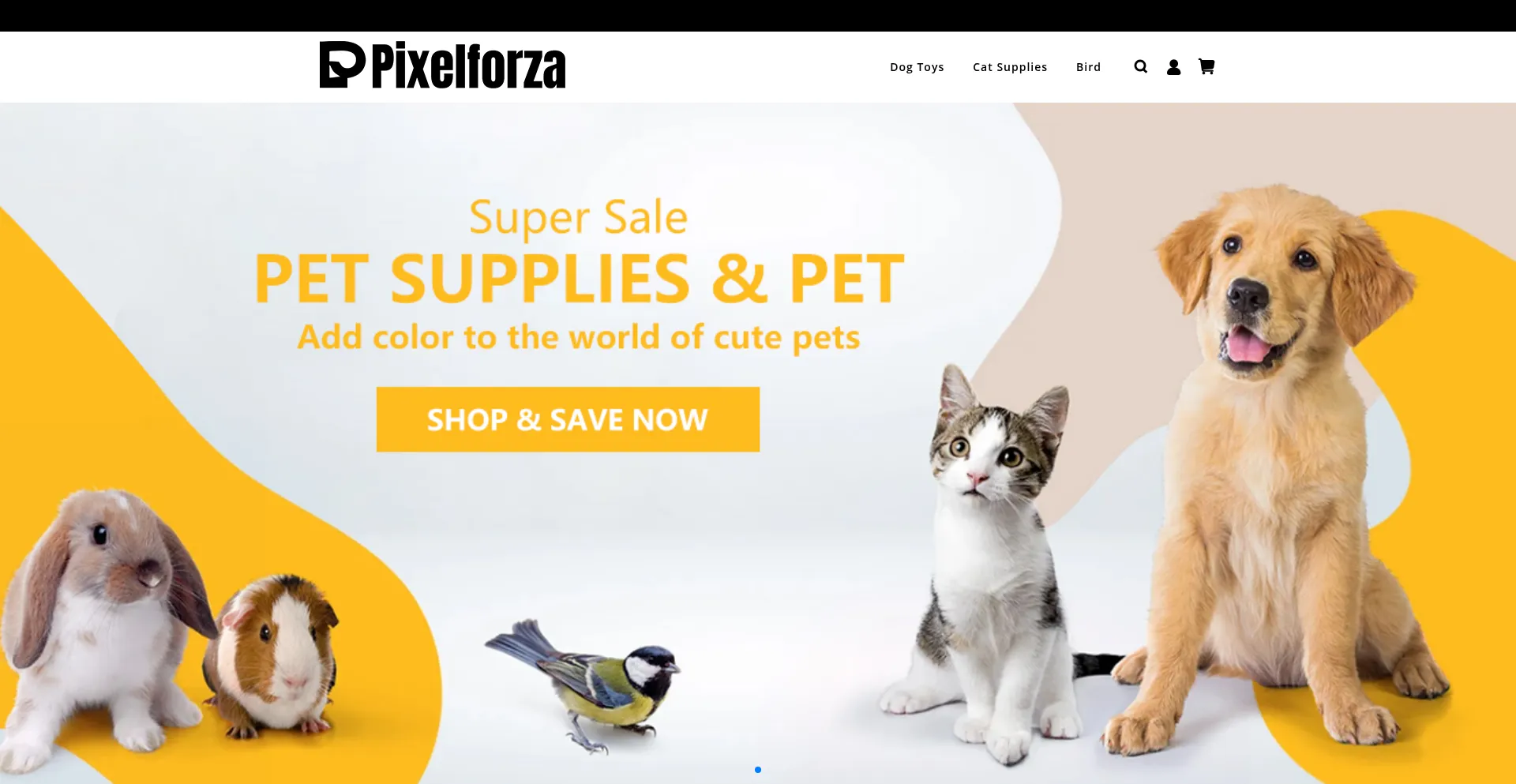 Website screenshot of Pixelforza.com