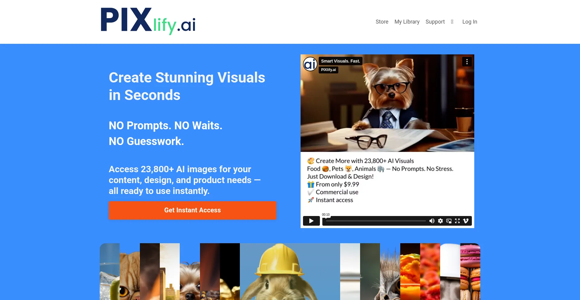 Website screenshot of Pixlify.ai