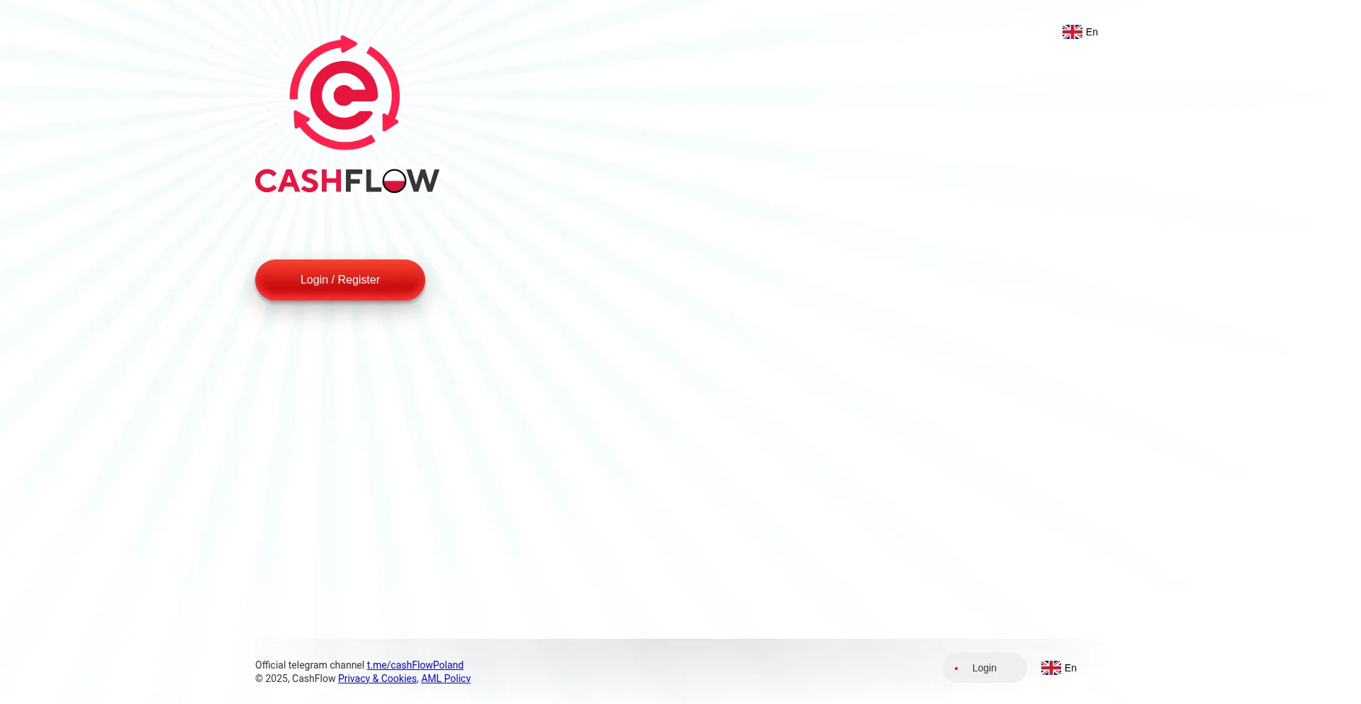 Website screenshot of Pl.cashflow.fund
