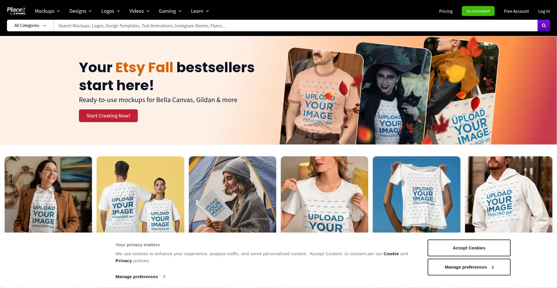 Placeit.net Screenshot