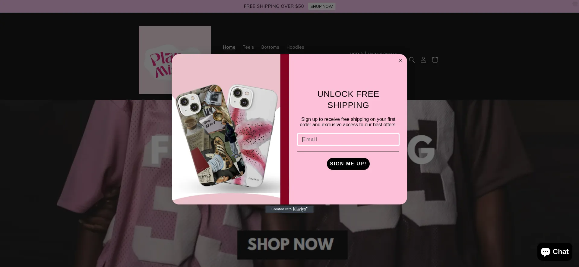 Website screenshot of Planetmissy.com