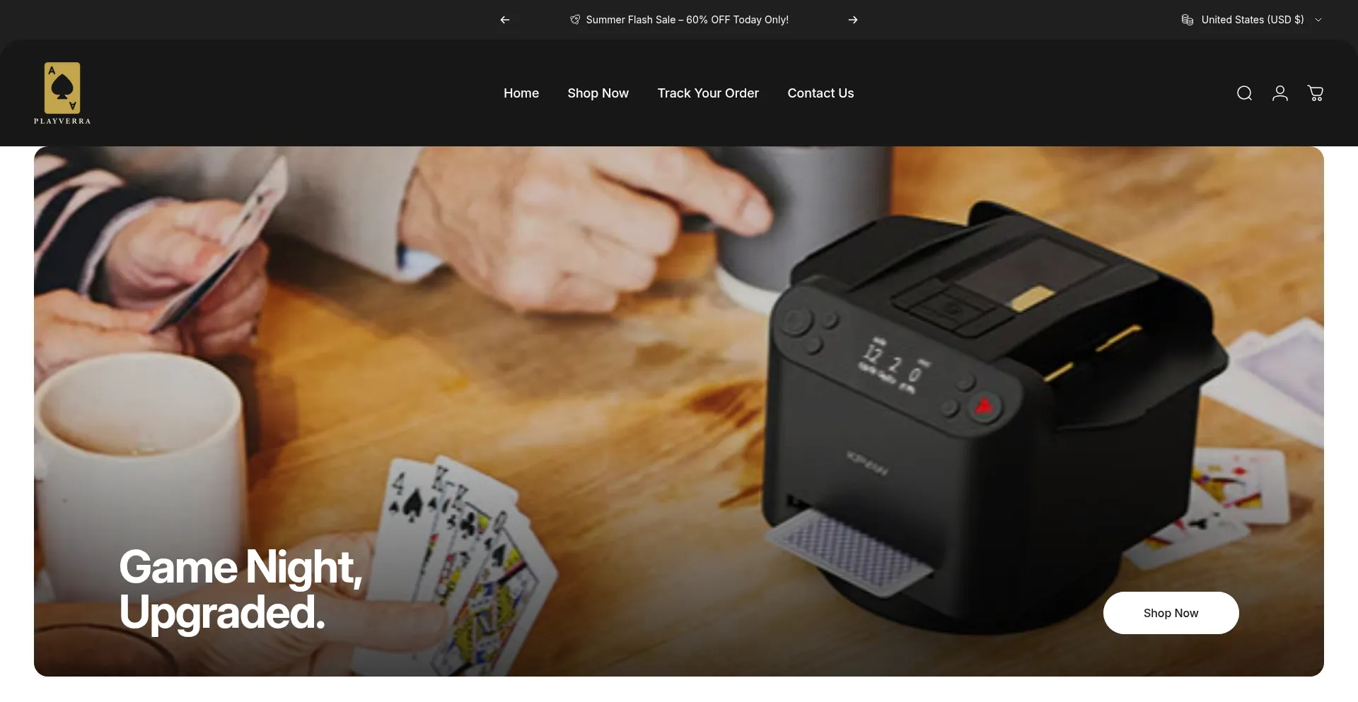 Website screenshot of Playverrashop.com