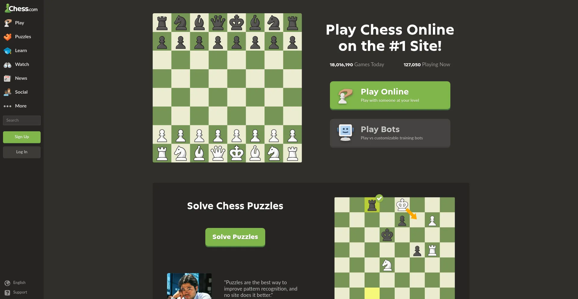 Website screenshot of Pleasedontblockchess.com