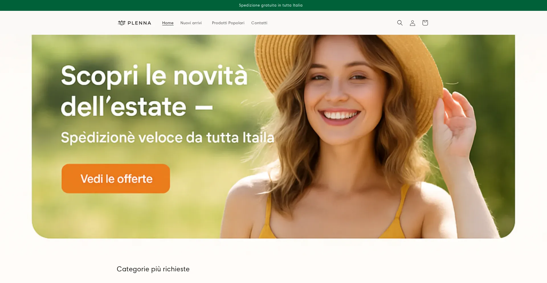Website screenshot of Plennavitta.com
