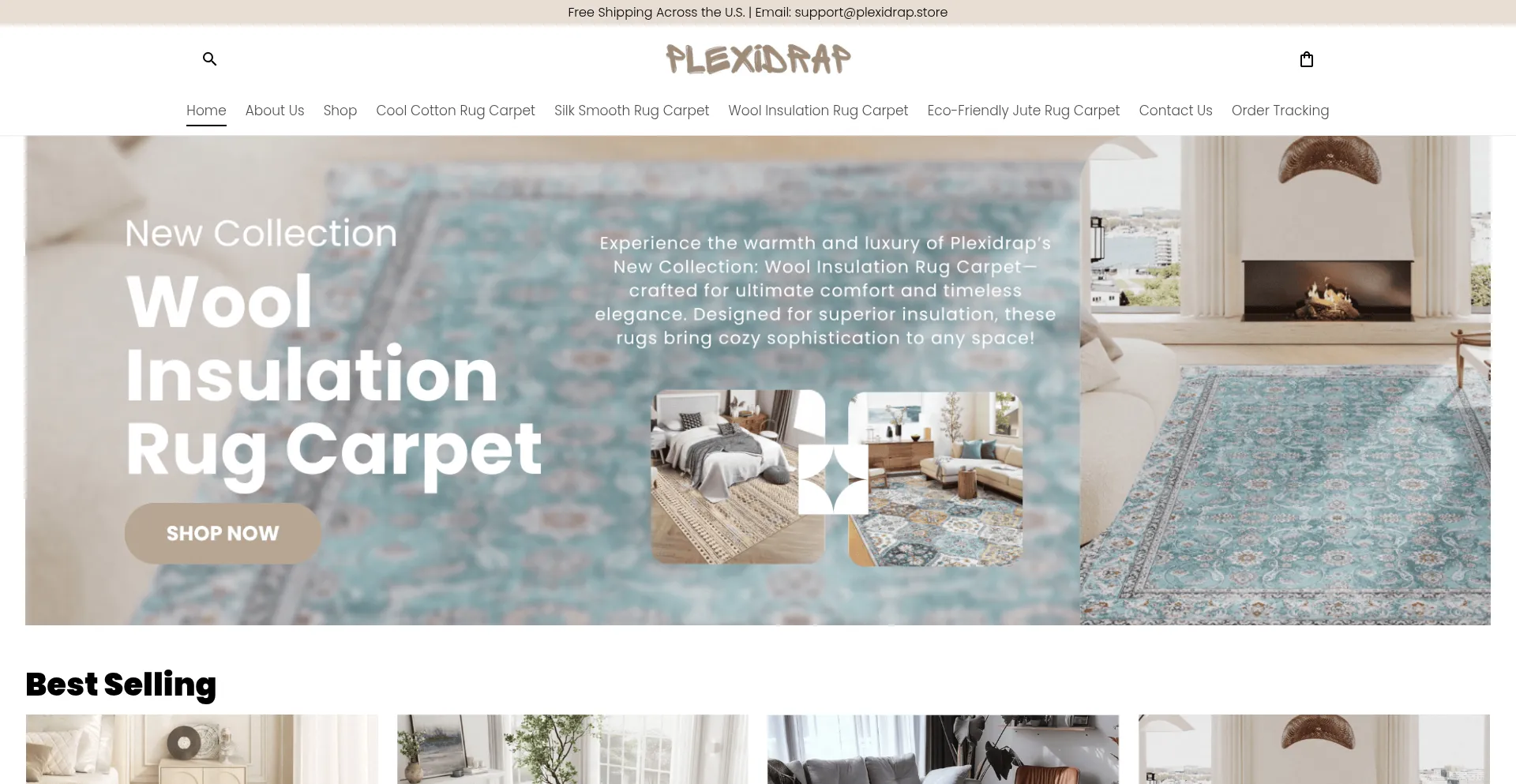 Website screenshot of Plexidrap.store