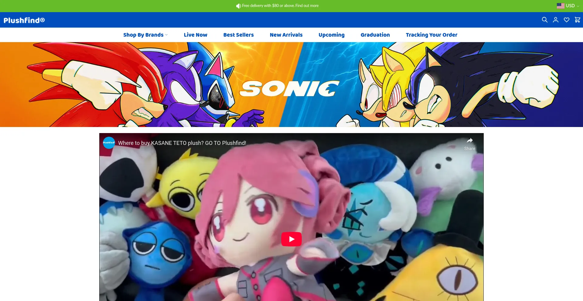 Website screenshot of Plushfind.com