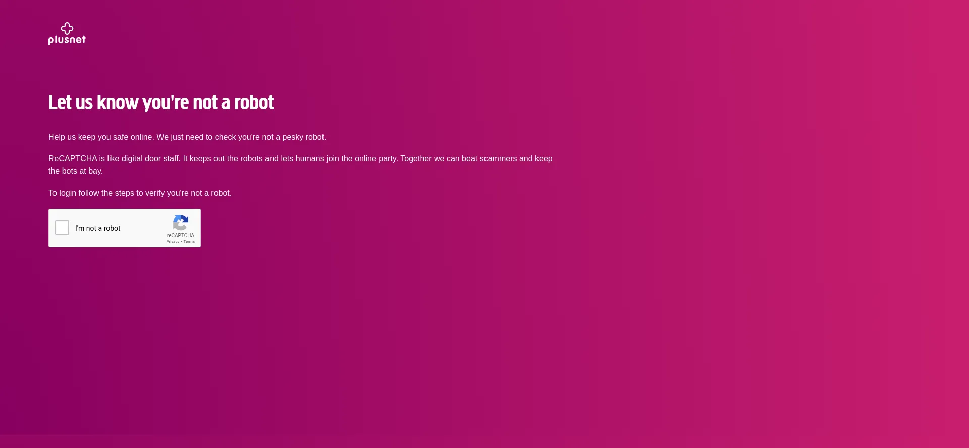 Plusnet.com Screenshot