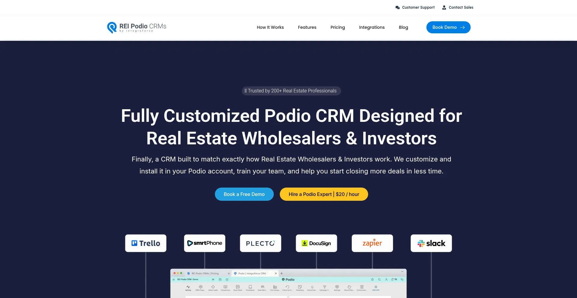 Podiocrms.com Screenshot