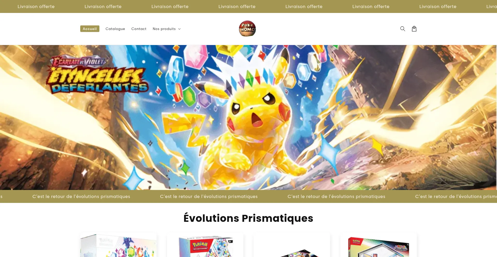 Website screenshot of Poke-home.fr