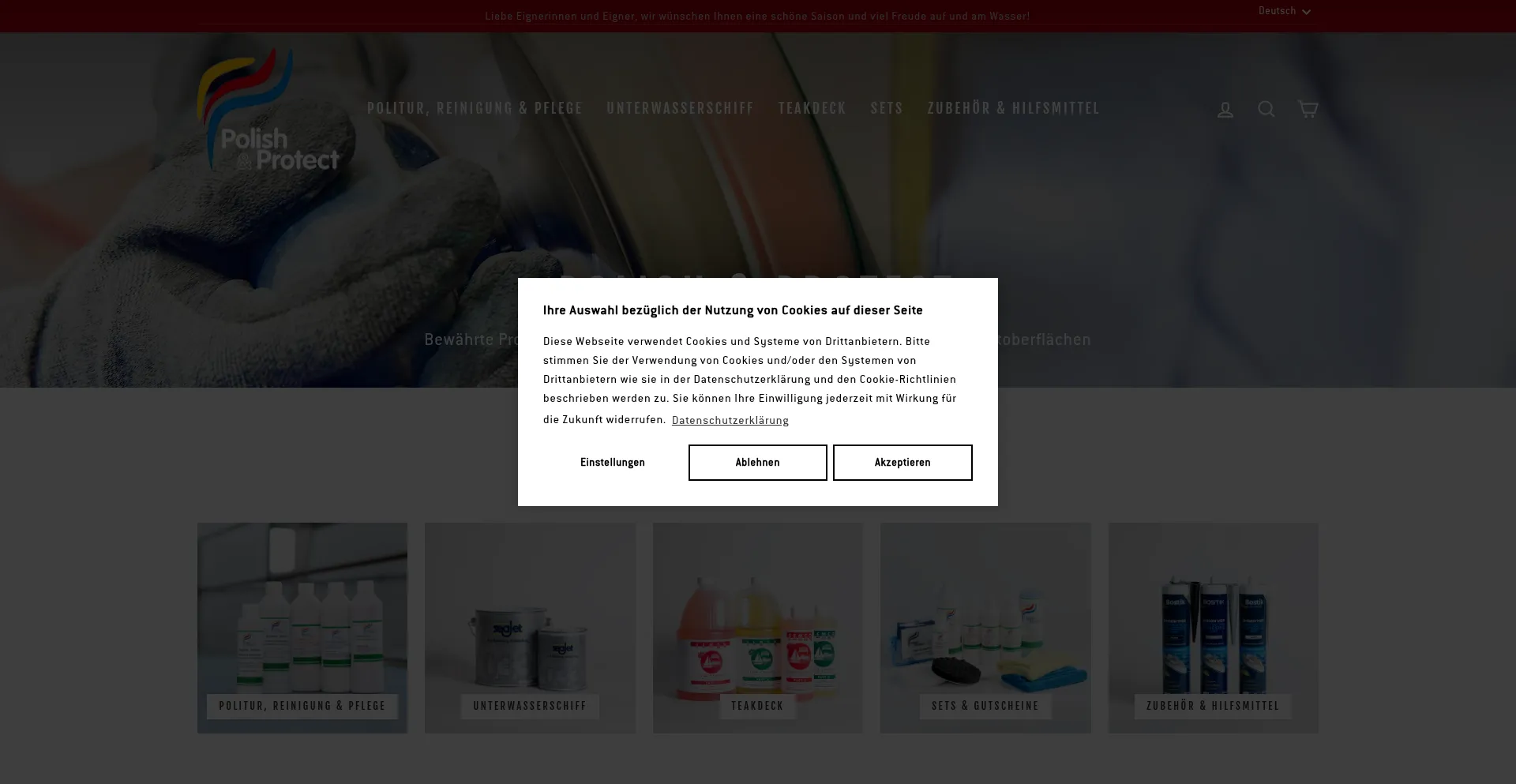 Website screenshot of Polish-protect.shop