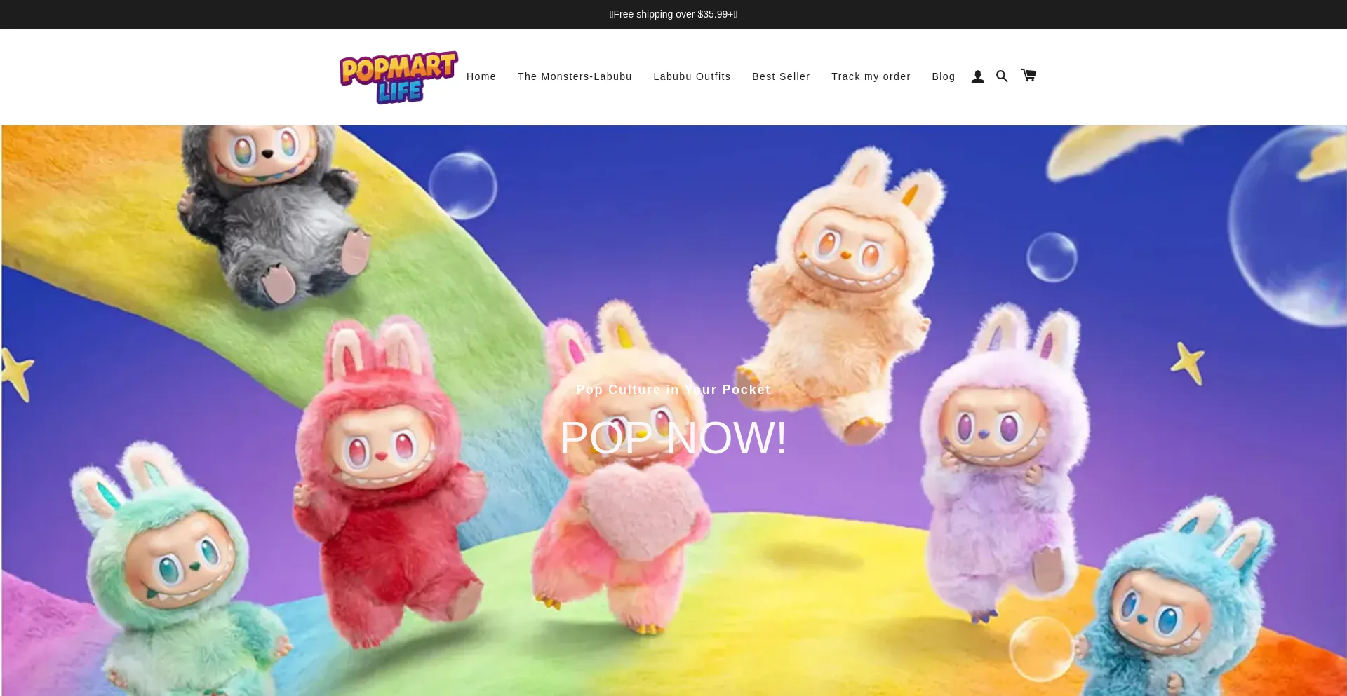 Website screenshot of Popmartlife.com