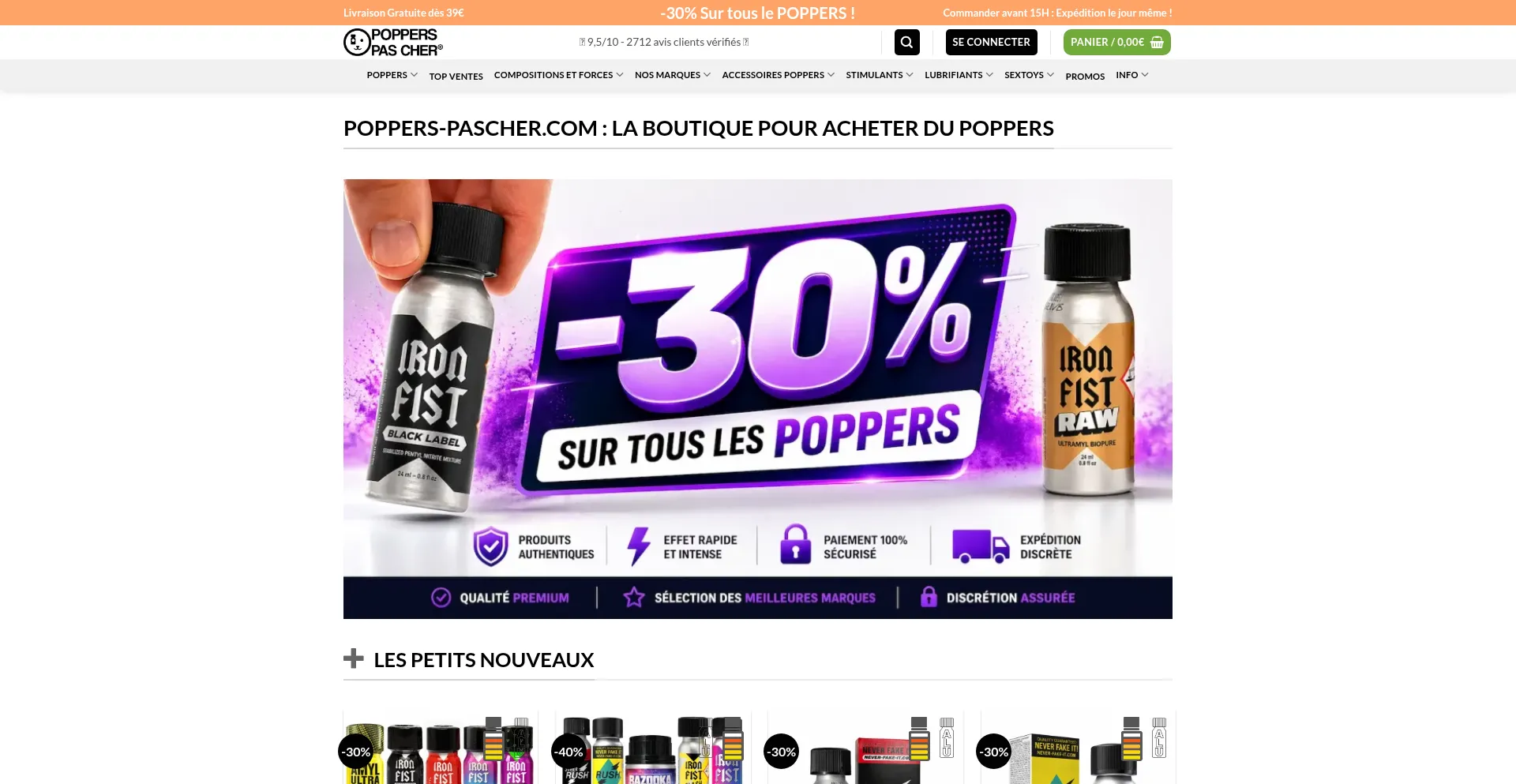 Poppers-pascher.com