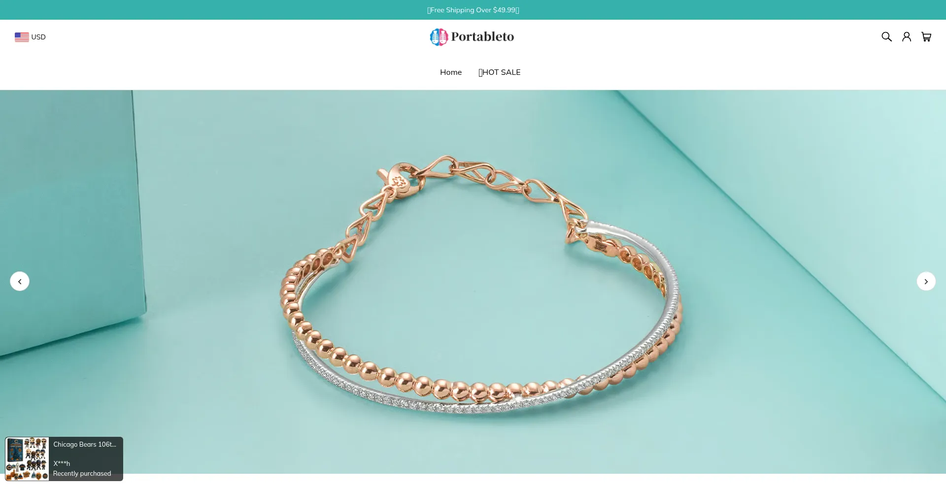 Website screenshot of Portableto.com