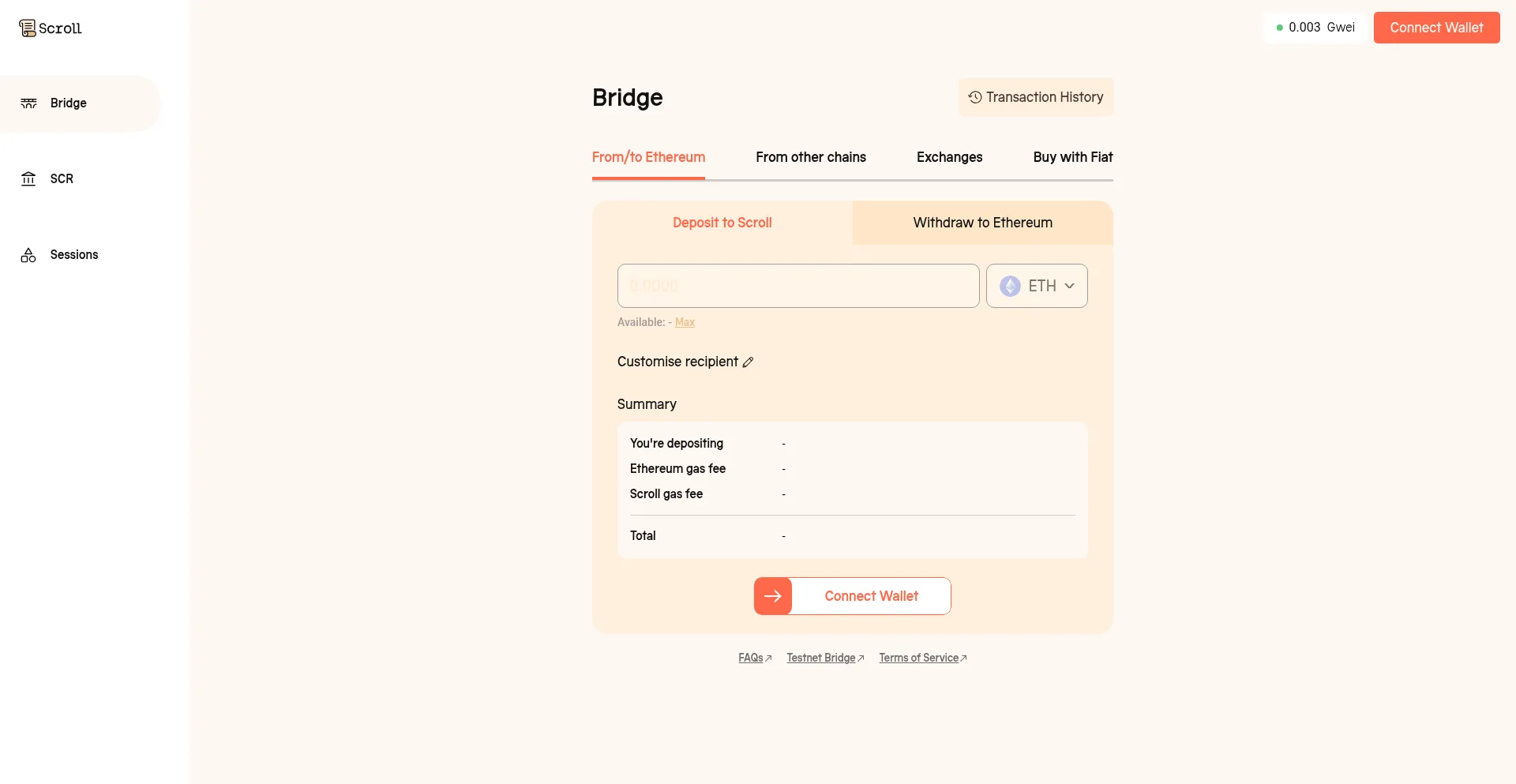 Website screenshot of Portal.scroll.io