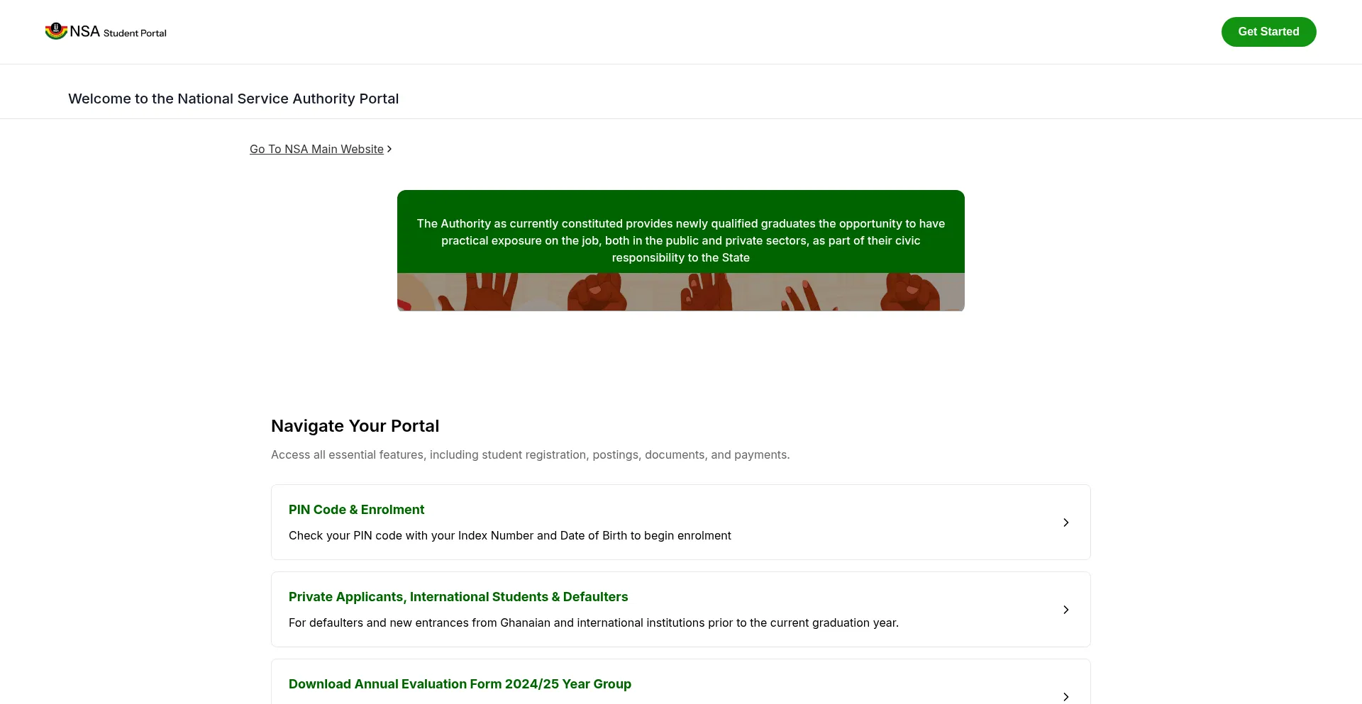 Posting.gnsa.gov.gh: site governamental oficial (Confiança 90/100)