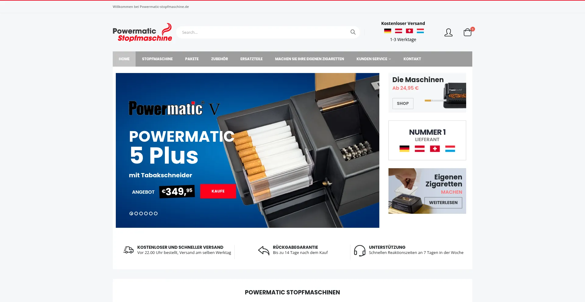 Powermatic-stopfmaschine.de Screenshot