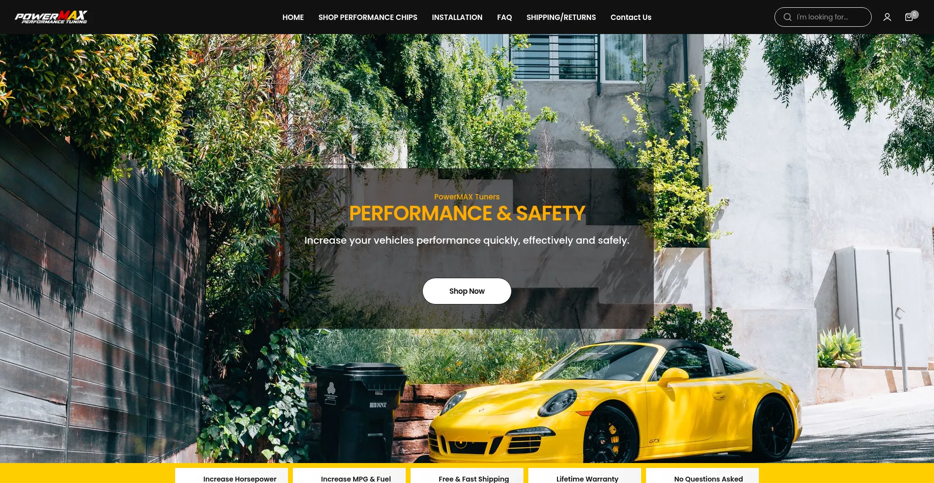 Website screenshot of Powermaxtuner.com