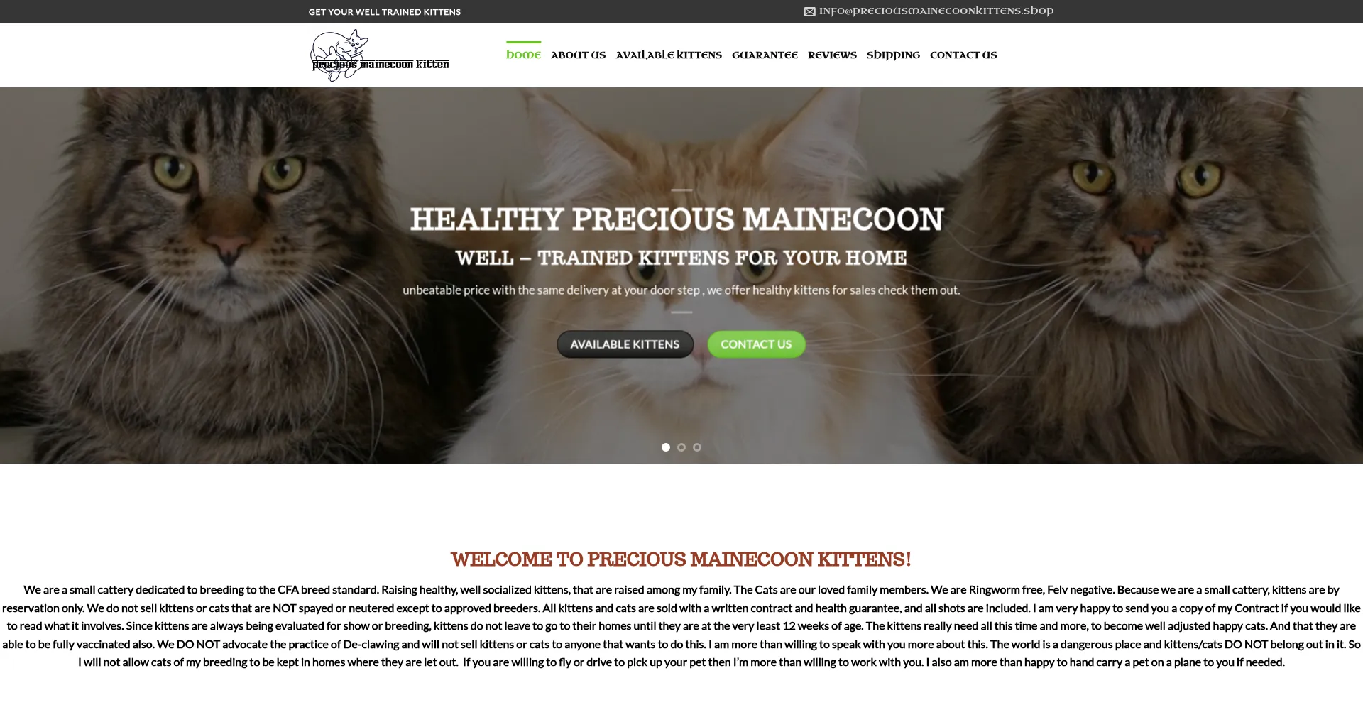 Preciousmainecoonkittens.shop é Seguro e Confiável?