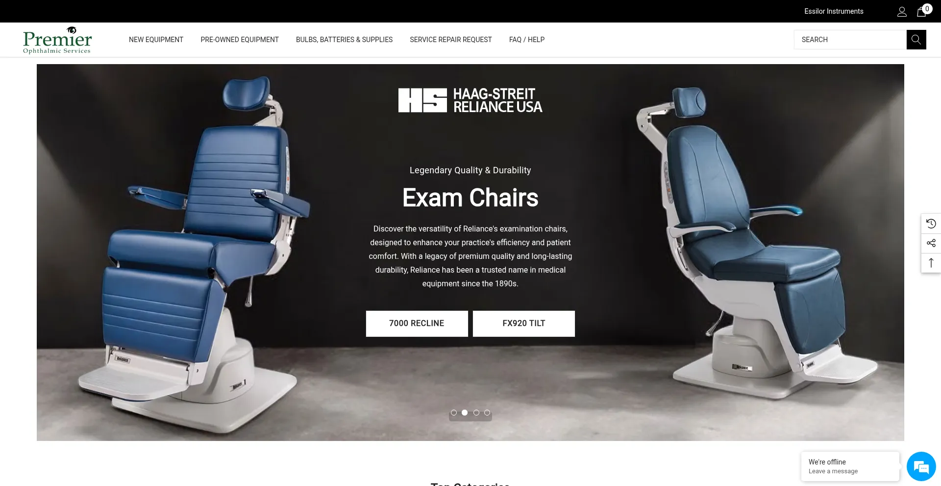 Website screenshot of Premierop.com