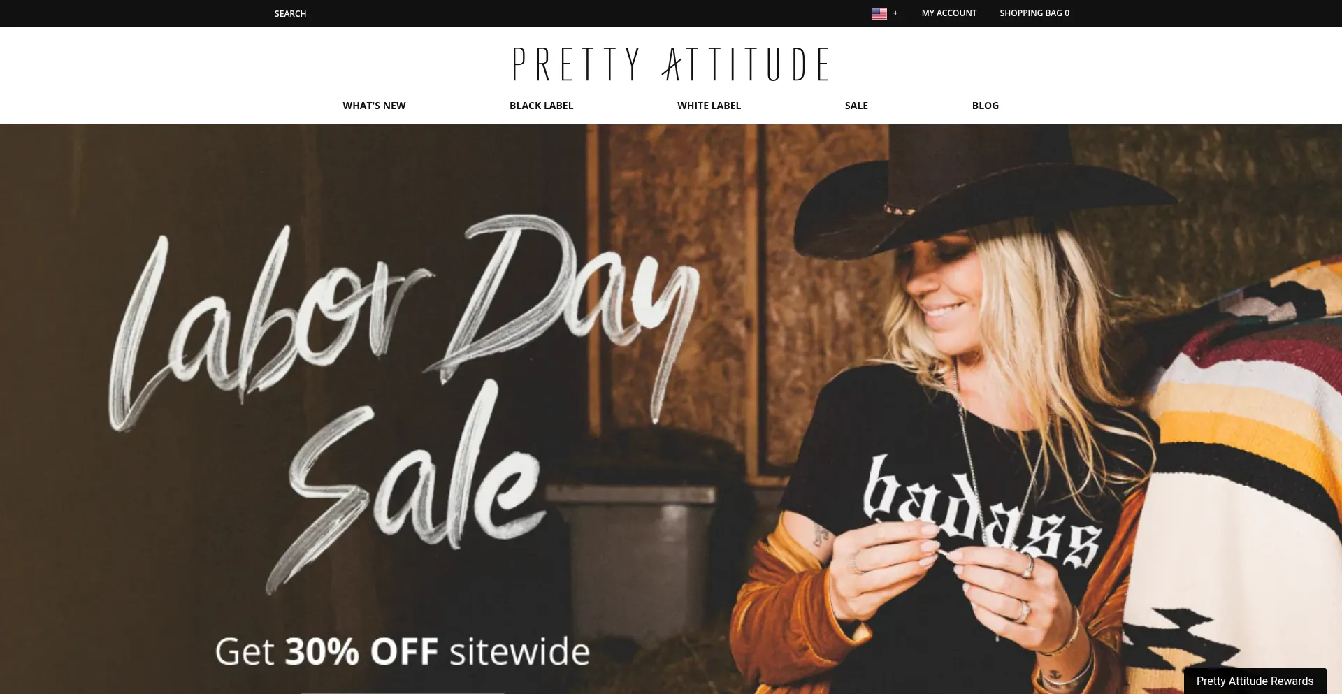 Website screenshot of Pretty-attitude.com