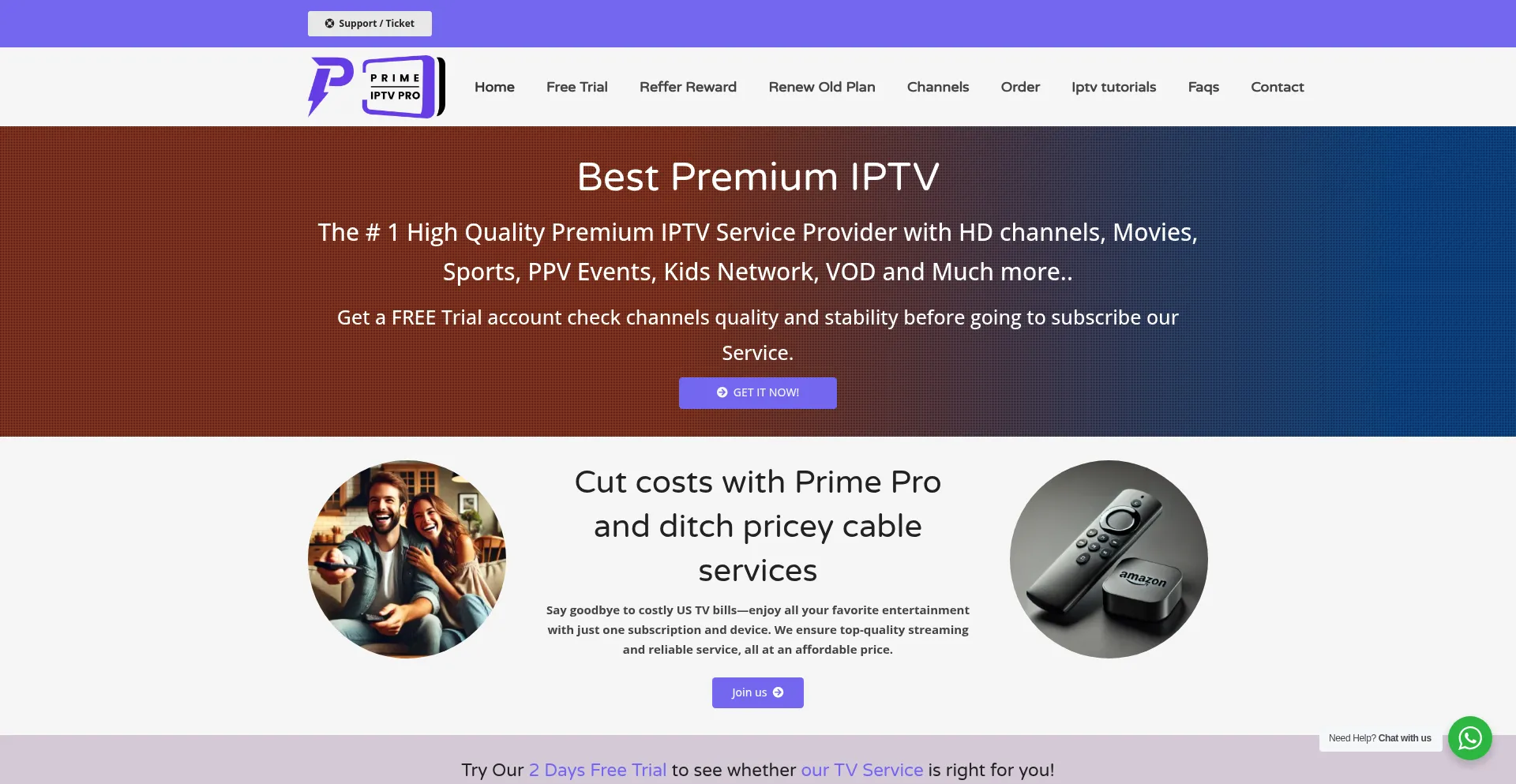 Primeiptvpro.net Screenshot