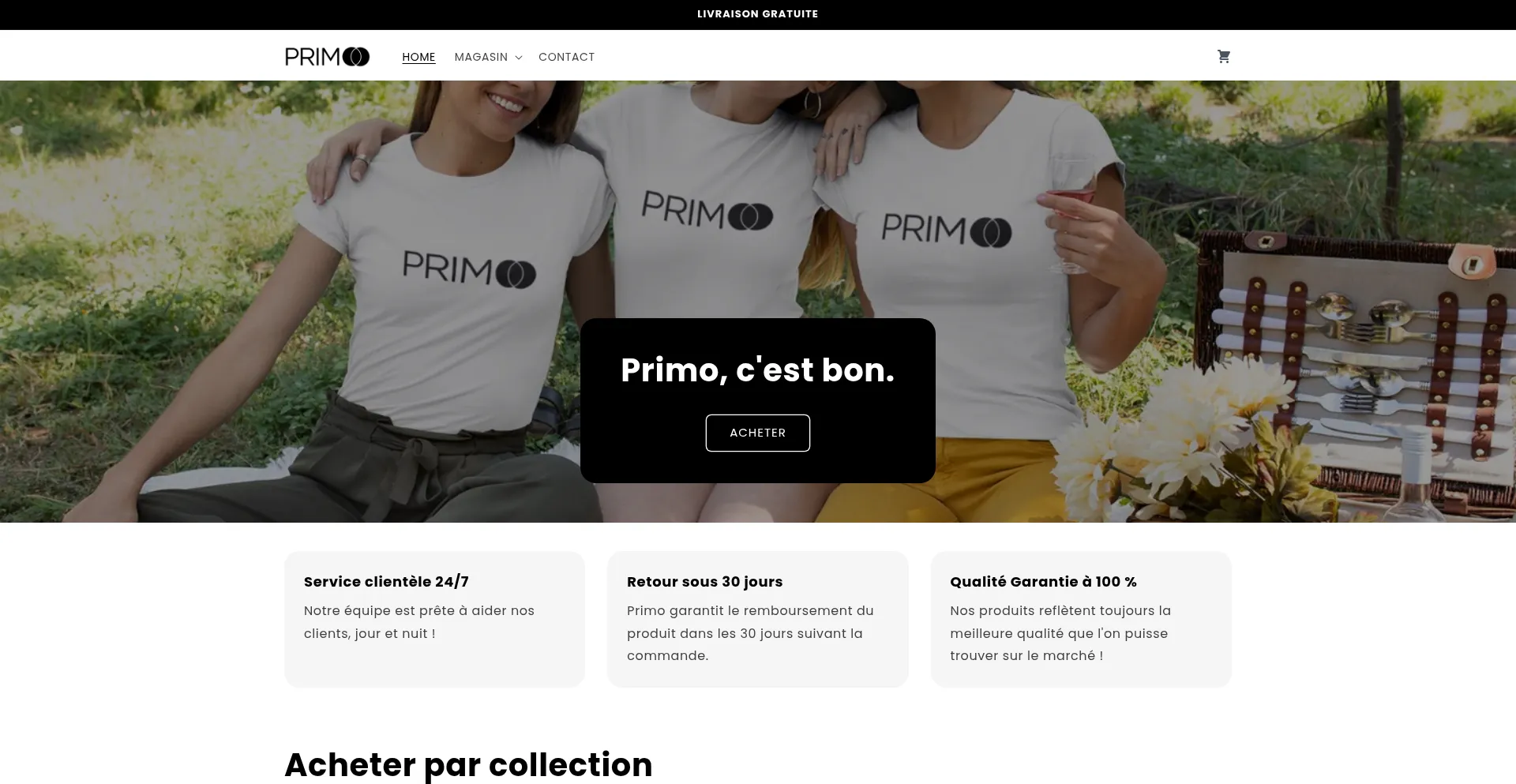 Website screenshot of Primoo.fr