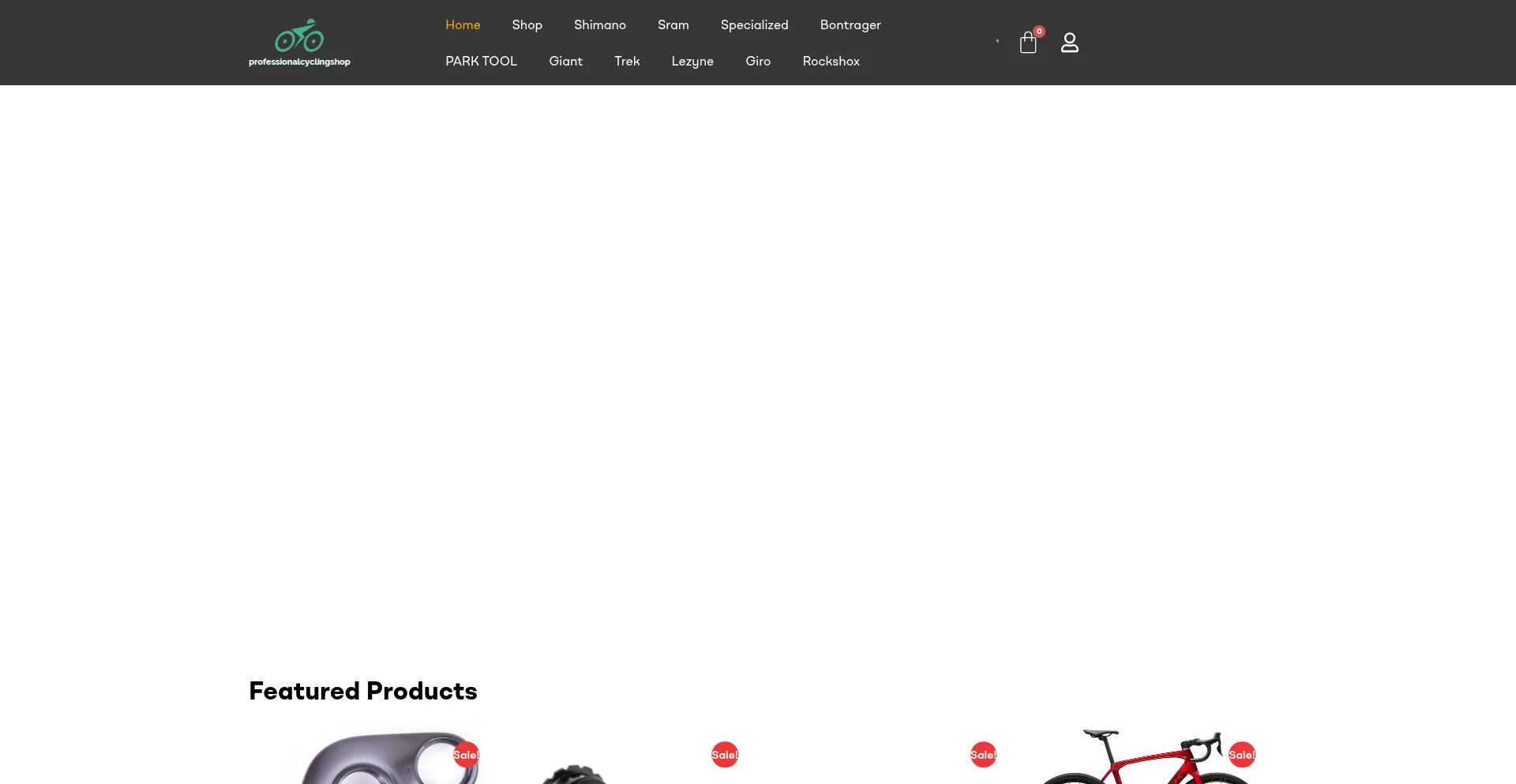 Website screenshot of Professionalcyclingshop.com