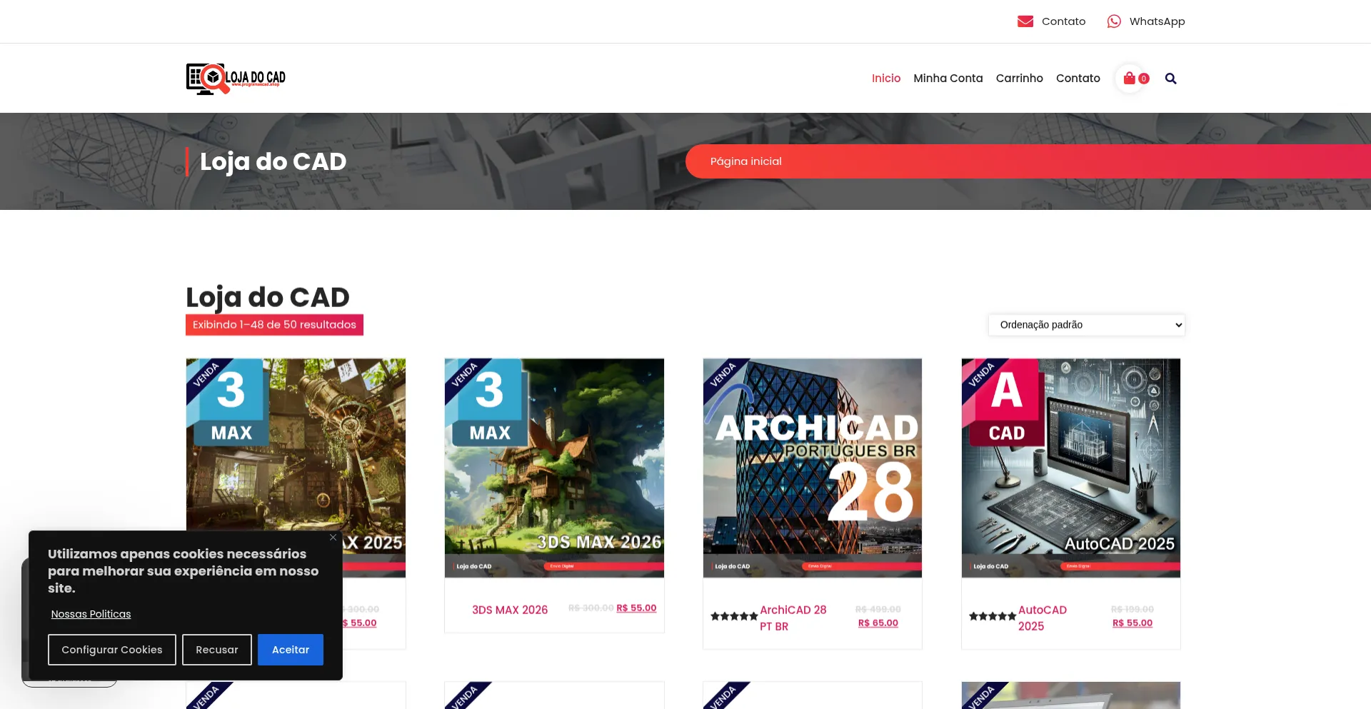 Website screenshot of Programascad.shop