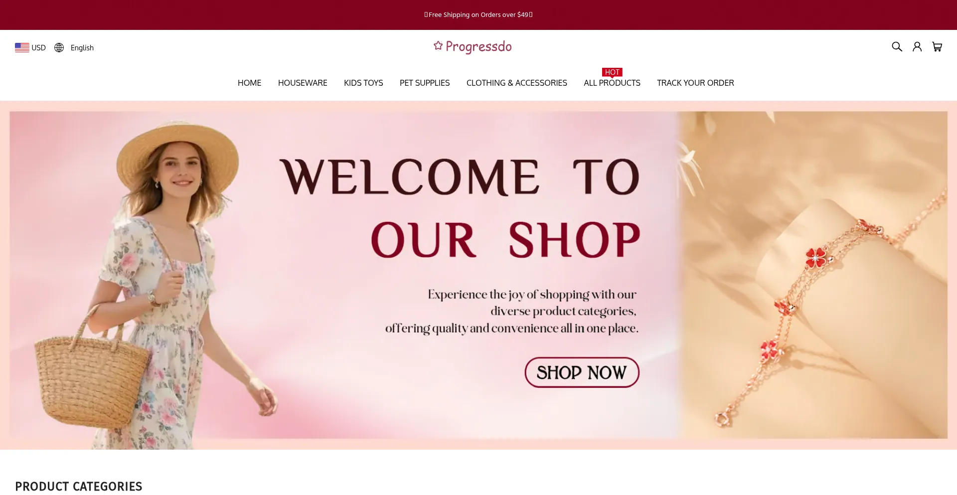 Website screenshot of Progressdo.com