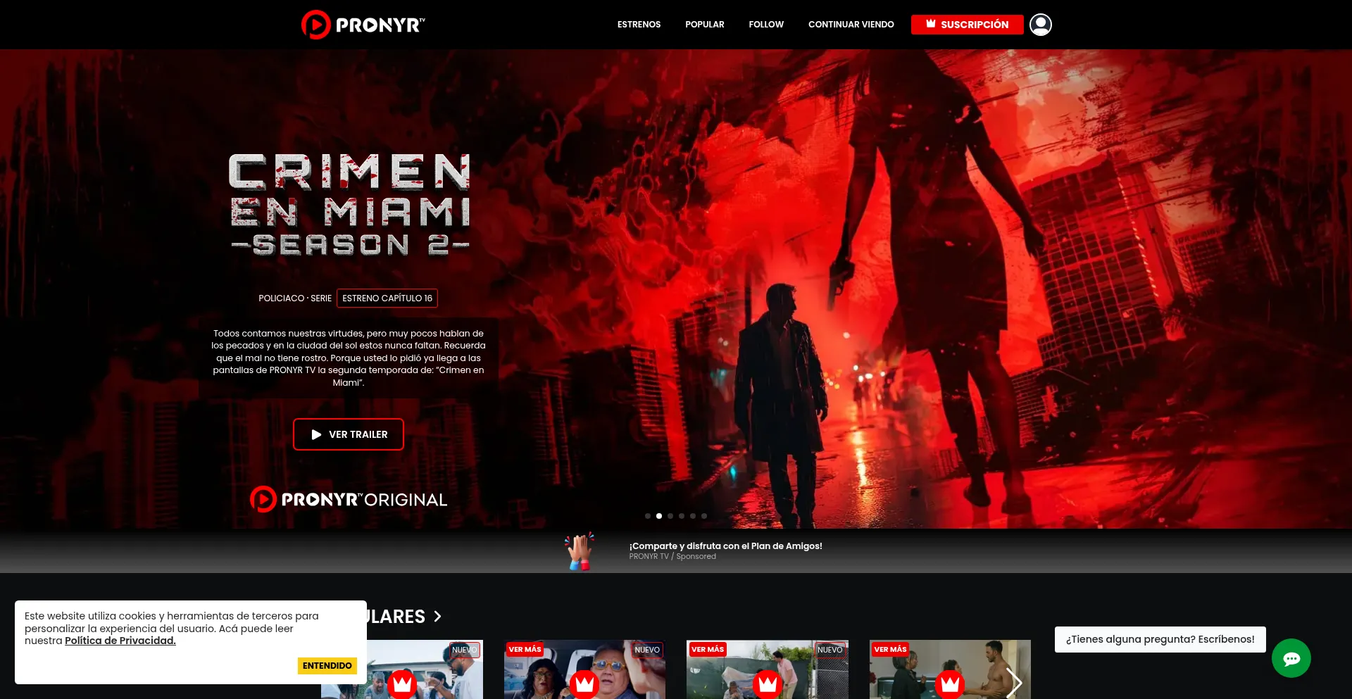 Website screenshot of Pronyr.com
