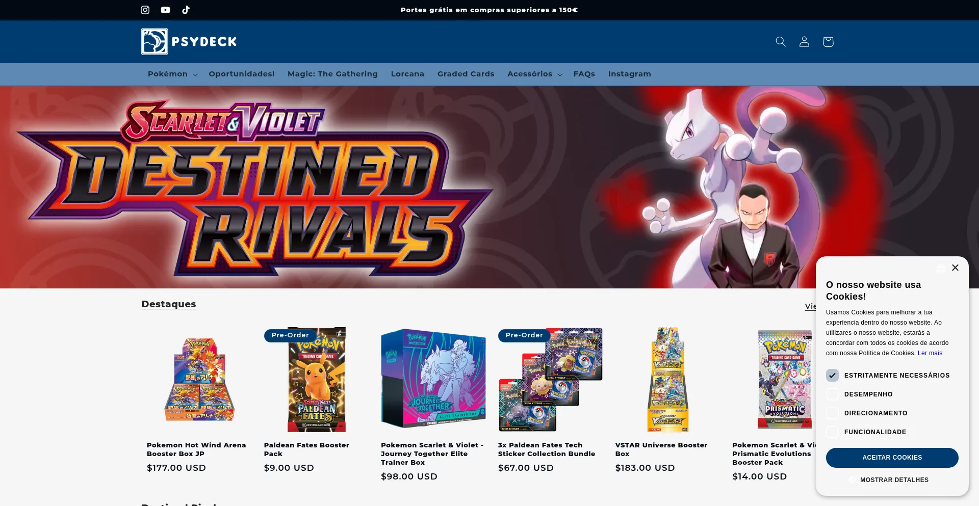 Website screenshot of Psydeck.com