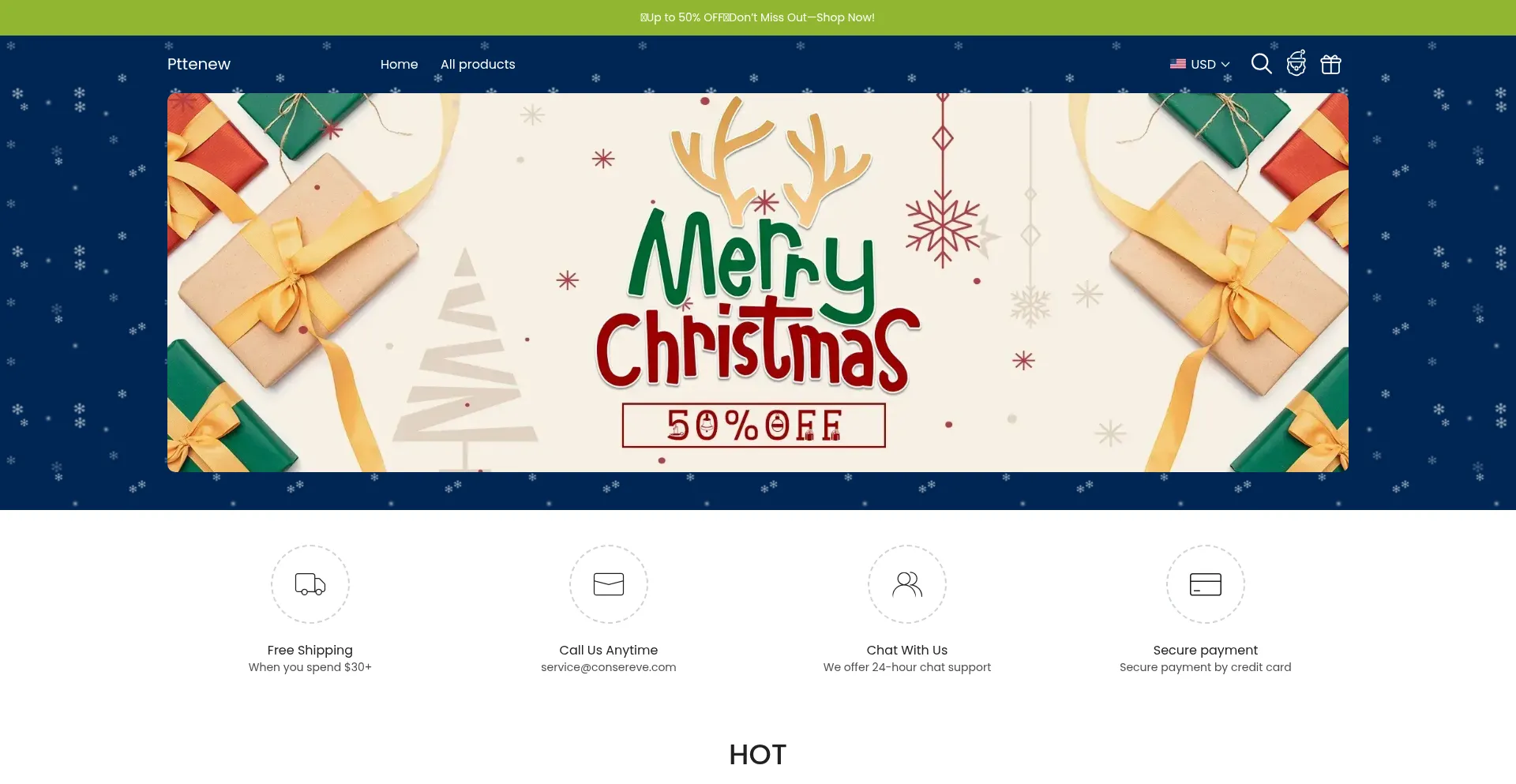 Website screenshot of Pttenew.com