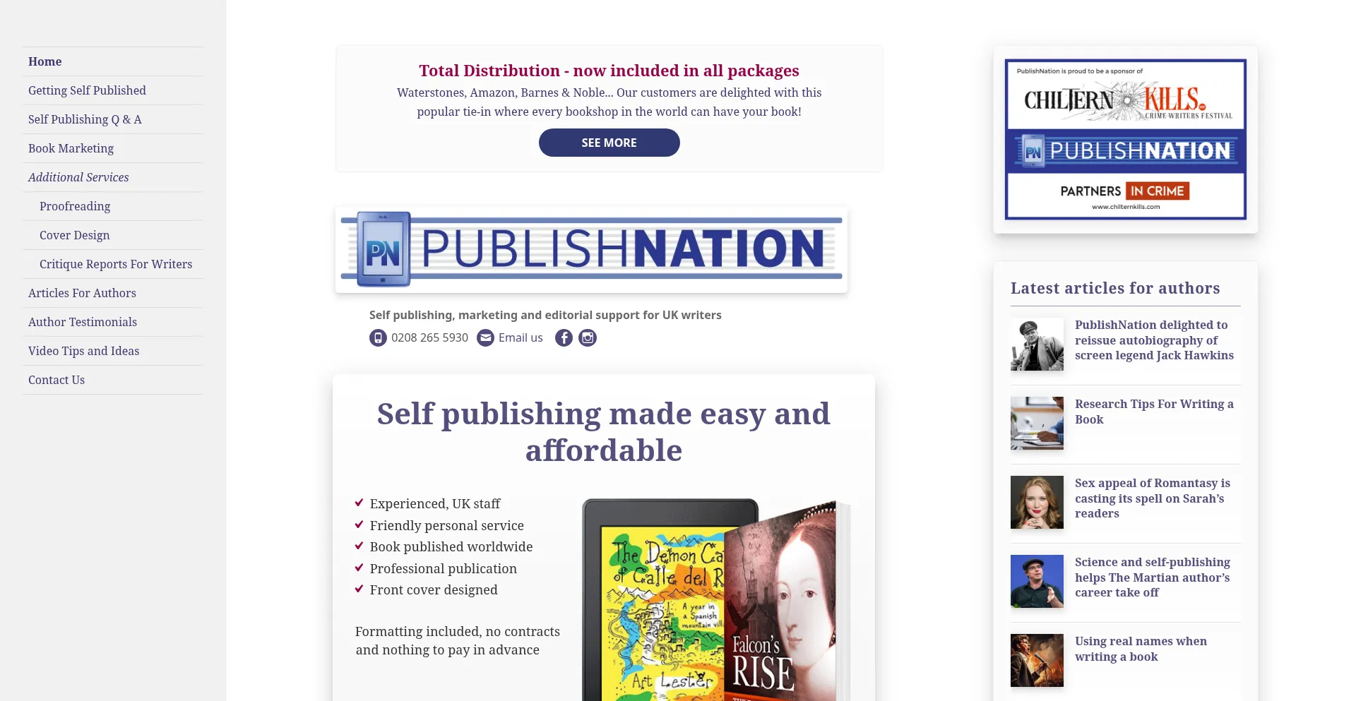 Website screenshot of Publishnation.co.uk