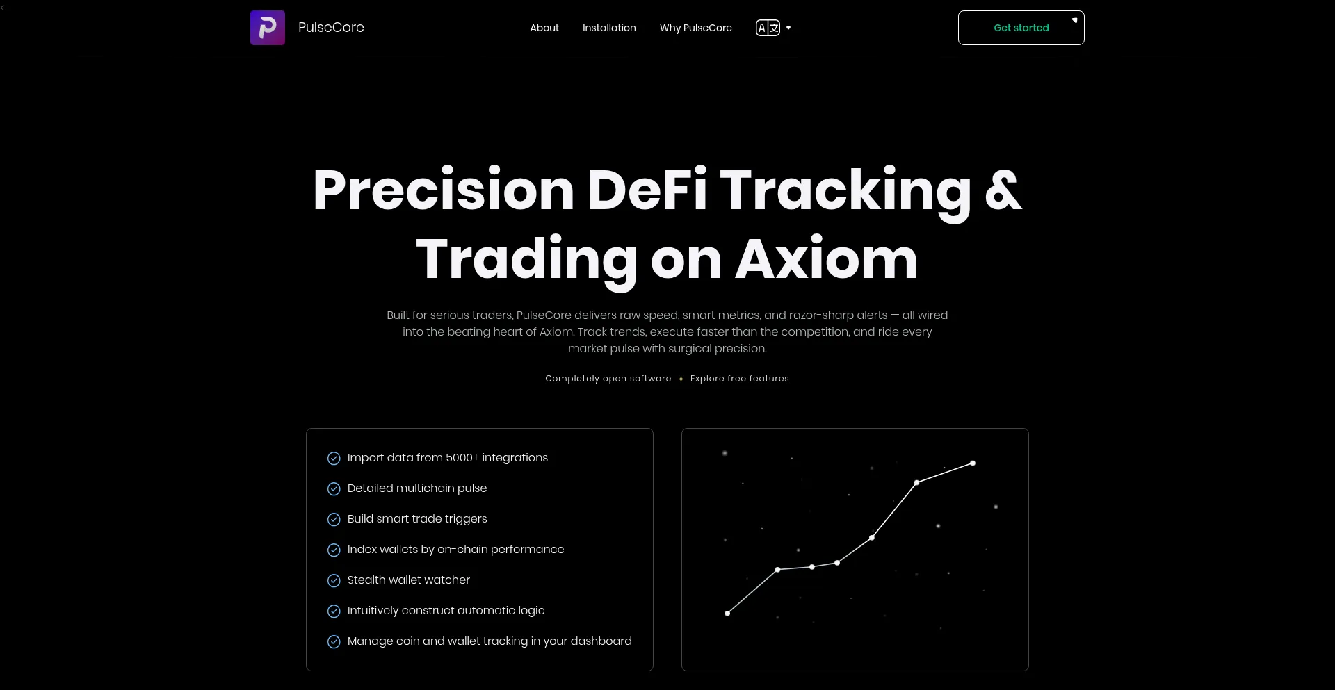 Website screenshot of Pulsecoretools.com