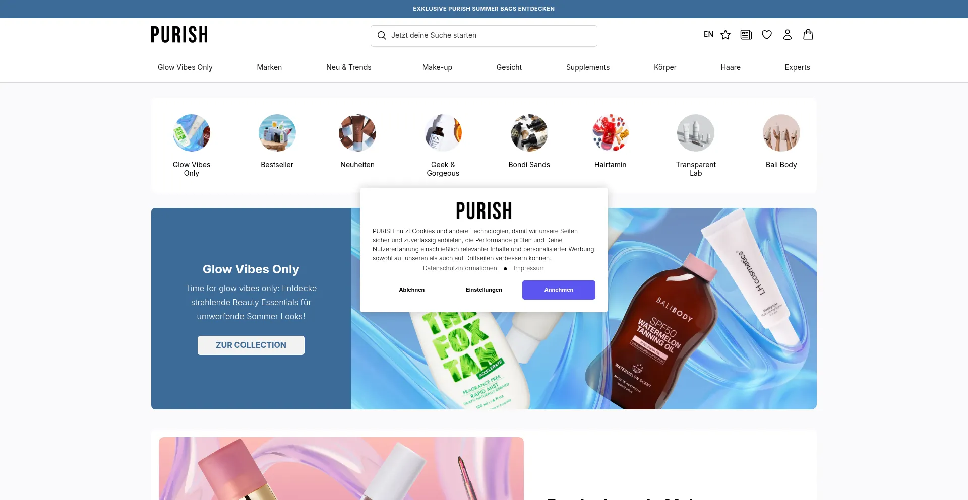 Website screenshot of Purish.com