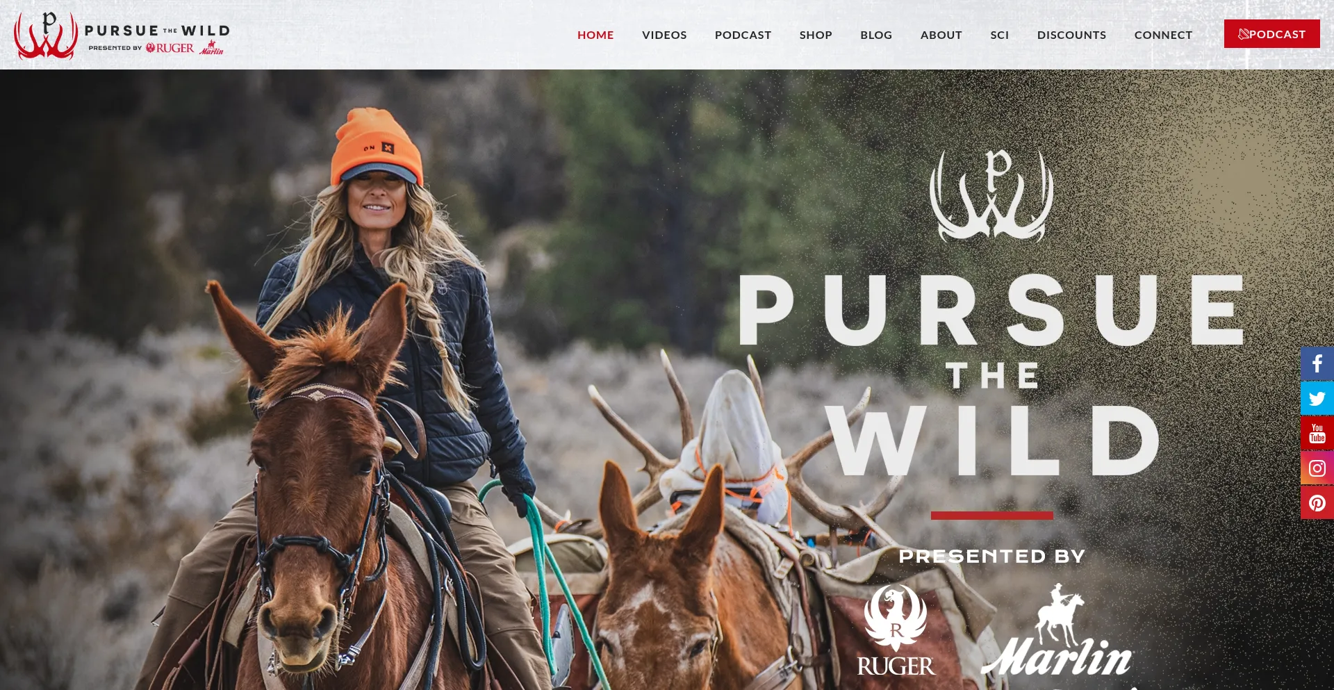 Website screenshot of Pursuethewild.com